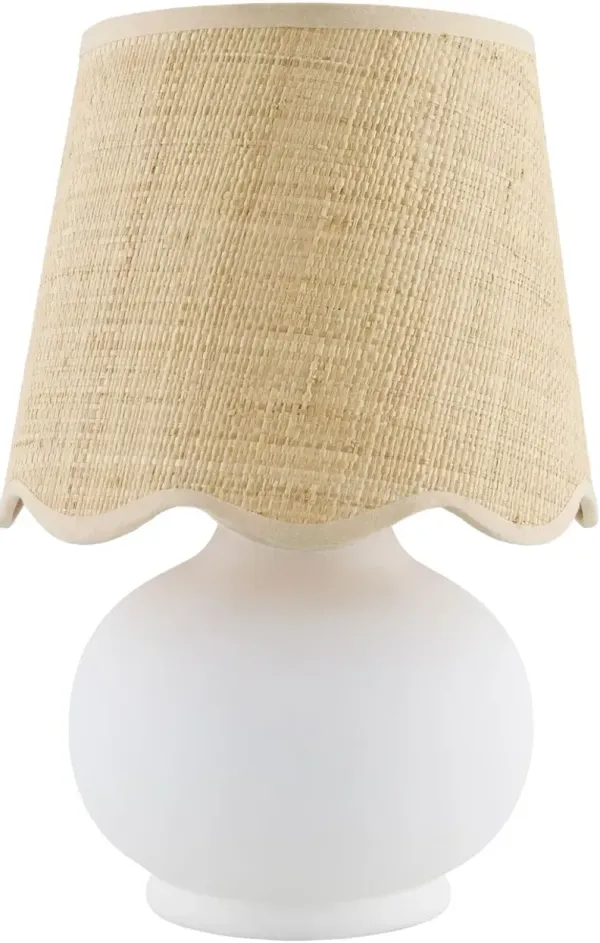 Tindra Ceramic Table Lamp - White