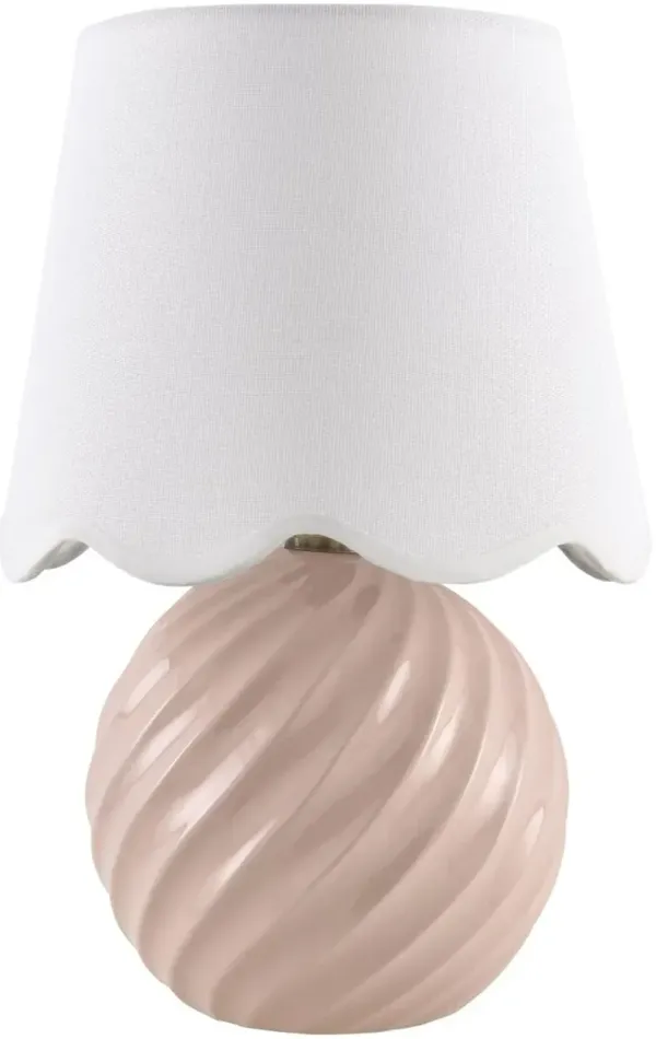 Tiber Ceramic Twist Table Lamp - Pink