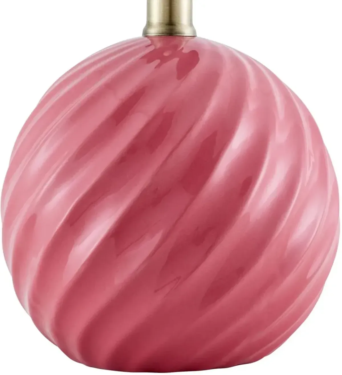 Tiber Ceramic Twist Table Lamp - Pink