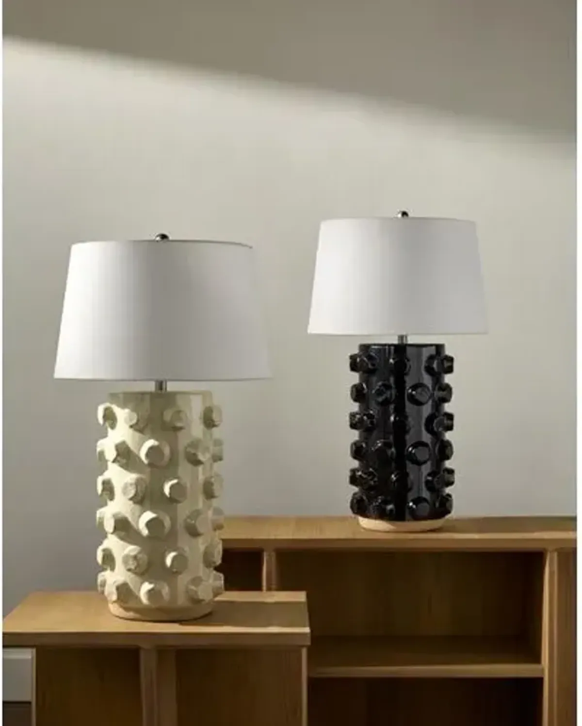 Pavan Ceramic Table Lamp - Black