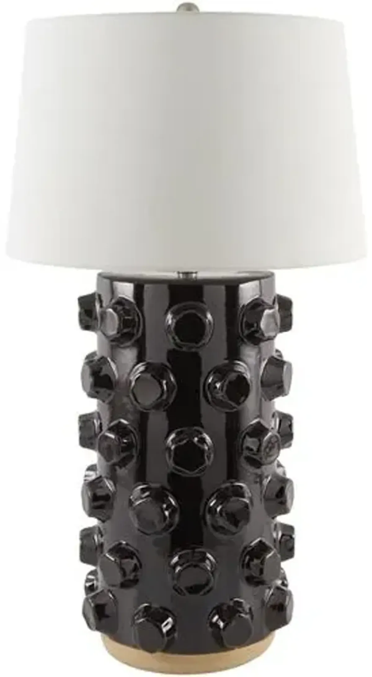 Pavan Ceramic Table Lamp - Black