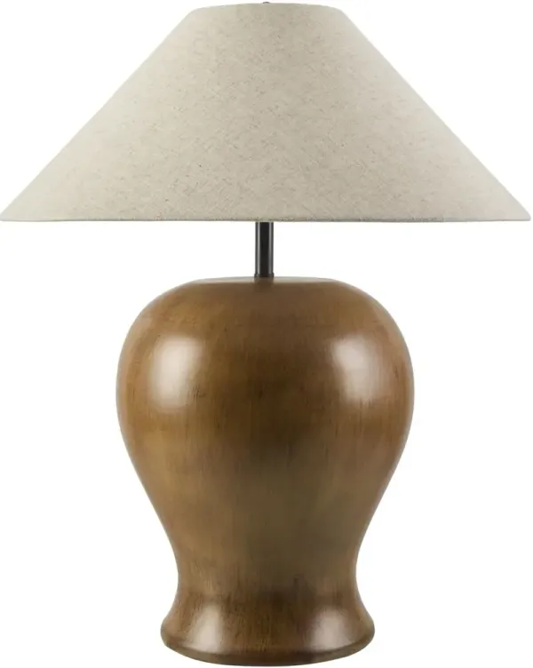 Izelle Ceramic Table Lamp - Brown
