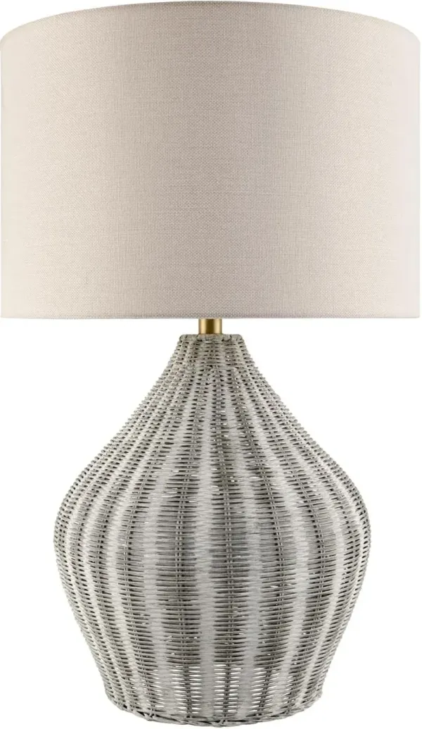 Tavora Rattan Table Lamp - Gray