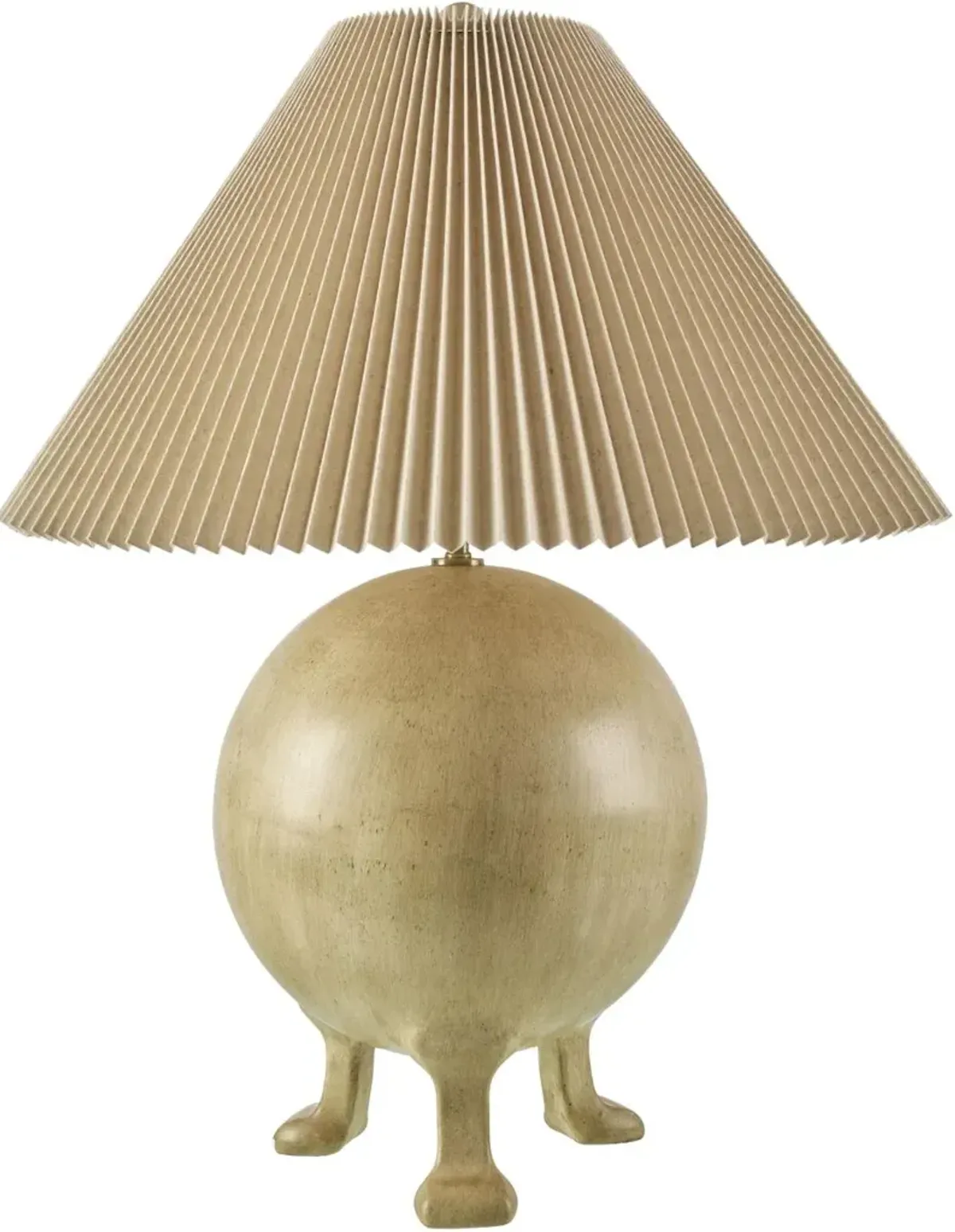 Tavius 3-Leg Cement Sphere Table Lamp - Brown