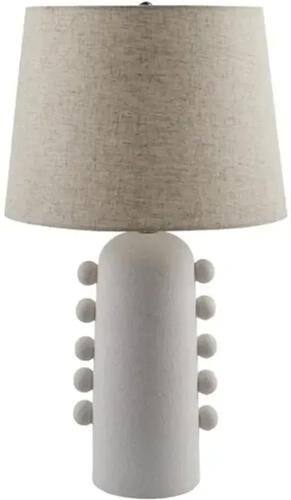 Maevra Ceramic Table Lamp - White