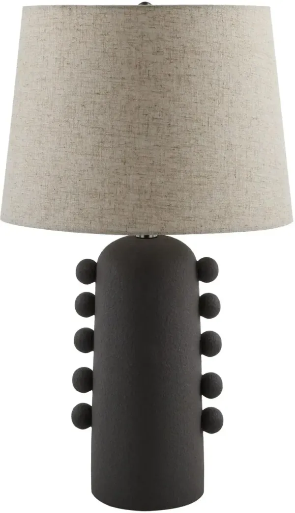 Maevra Ceramic Table Lamp - Black