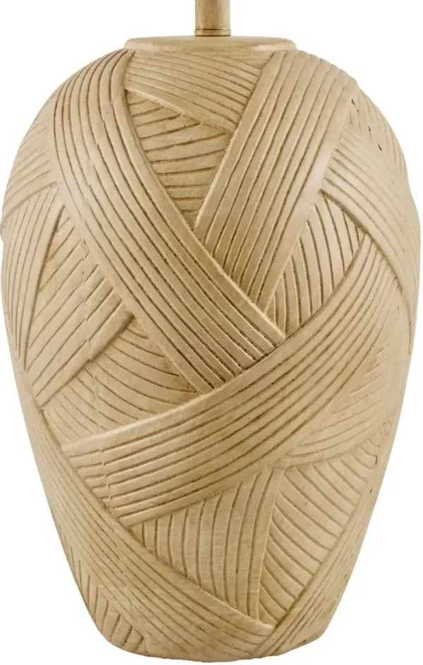 Tavian Ceramic Table Lamp - Natural/Cream - Beige