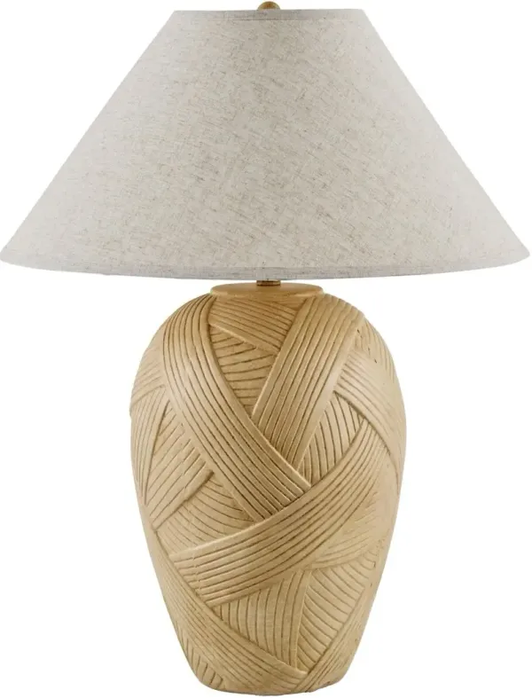 Tavian Ceramic Table Lamp - Natural/Cream - Beige