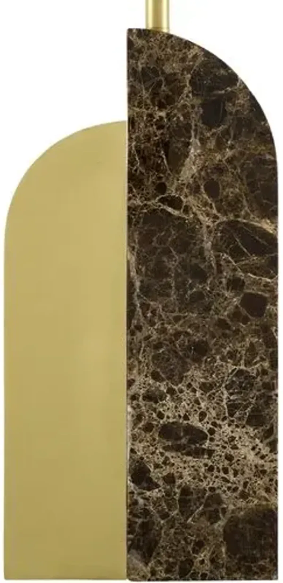 Ivor Marble Table Lamp - Natural/Brass - Black