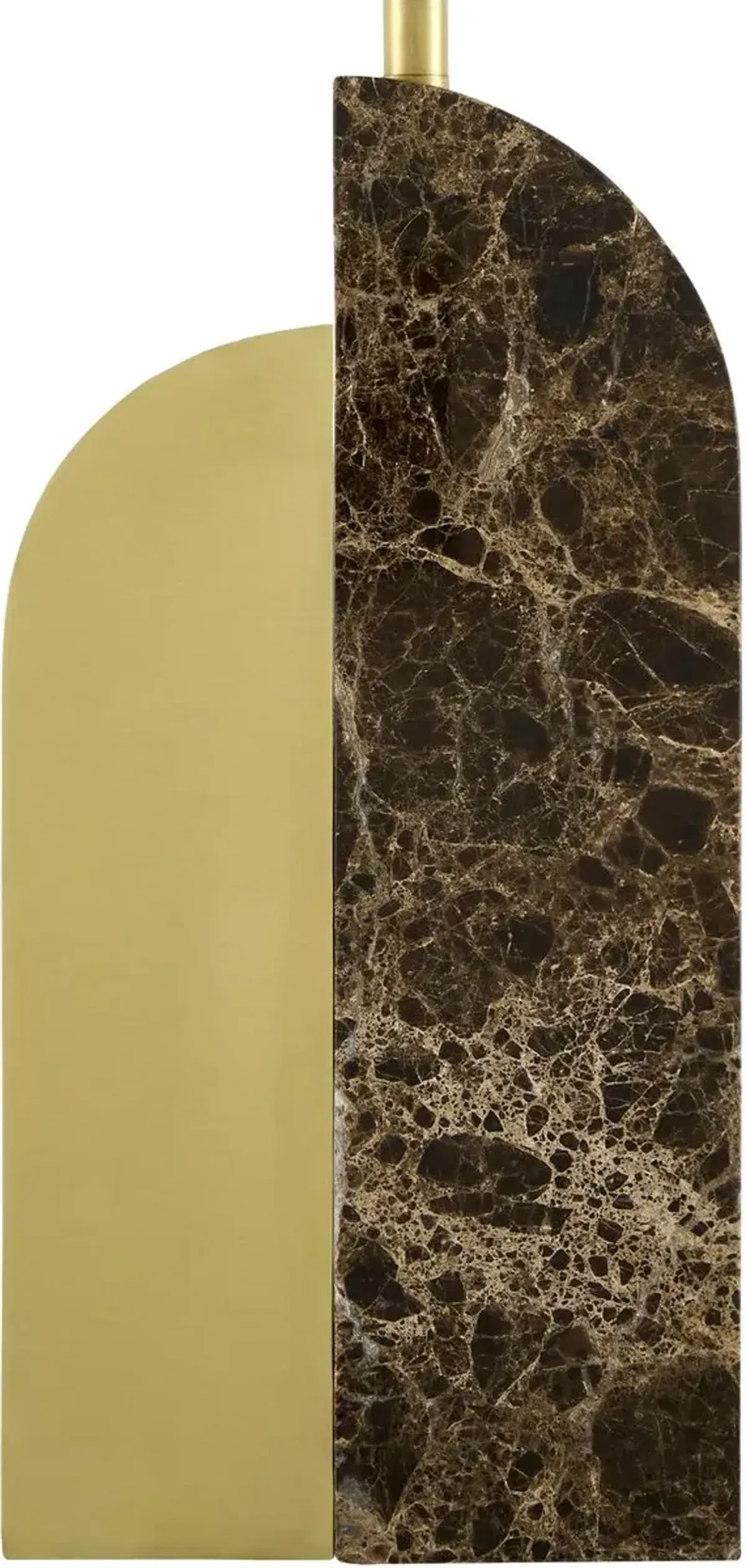 Ivor Marble Table Lamp - Natural/Brass - Black