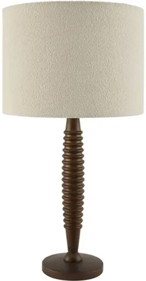 Talitha Boucle Shade Table Lamp - Natura/Brown