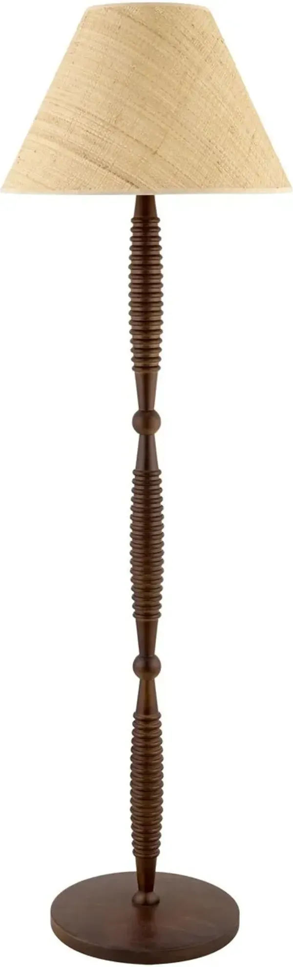 Talitha Linen Shade Floor Lamp - Natural/Brown