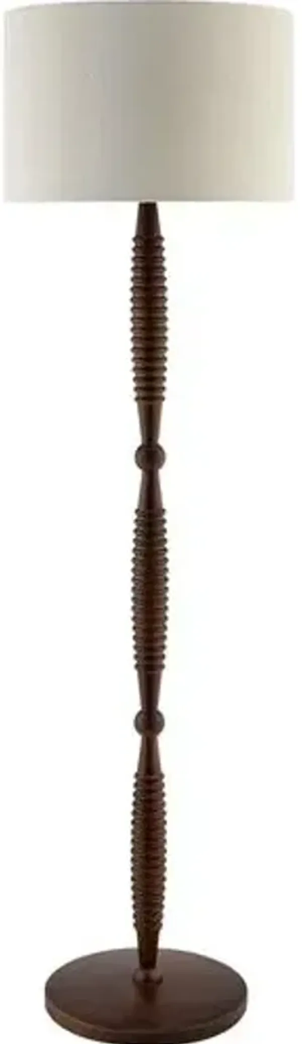 Talitha Boucle Shade Floor Lamp - Natural/Brown