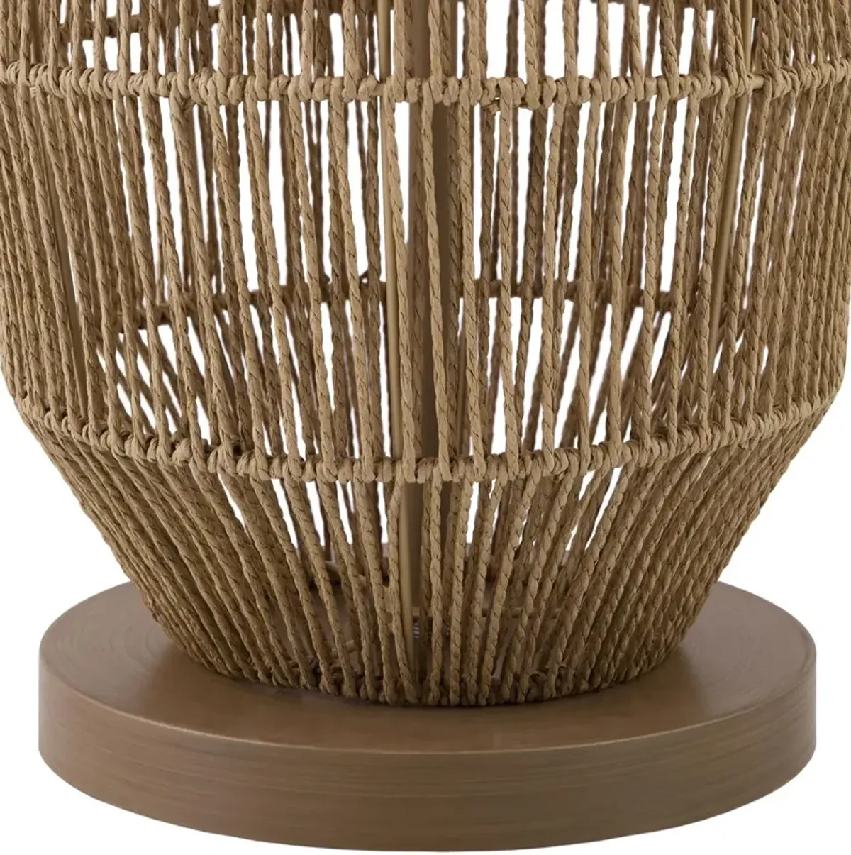 Mael Open Body Rattan Floor Lamp - Wheat