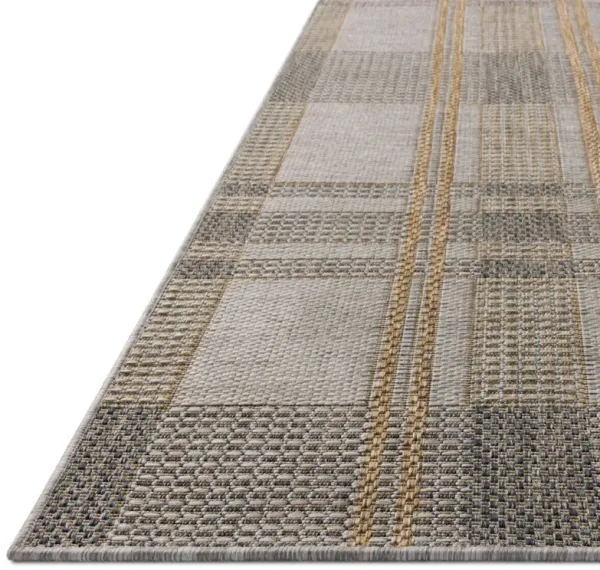 Landis Indoor/Outdoor Rug, Bone/Gold