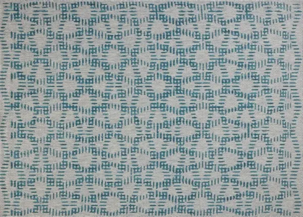 Ziggi Indoor/Outdoor Rug, Fog/Teal