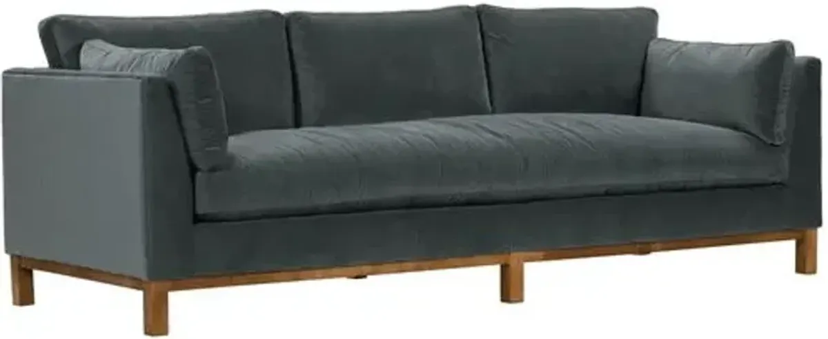 Apollo Velvet Bench-Seat Sofa