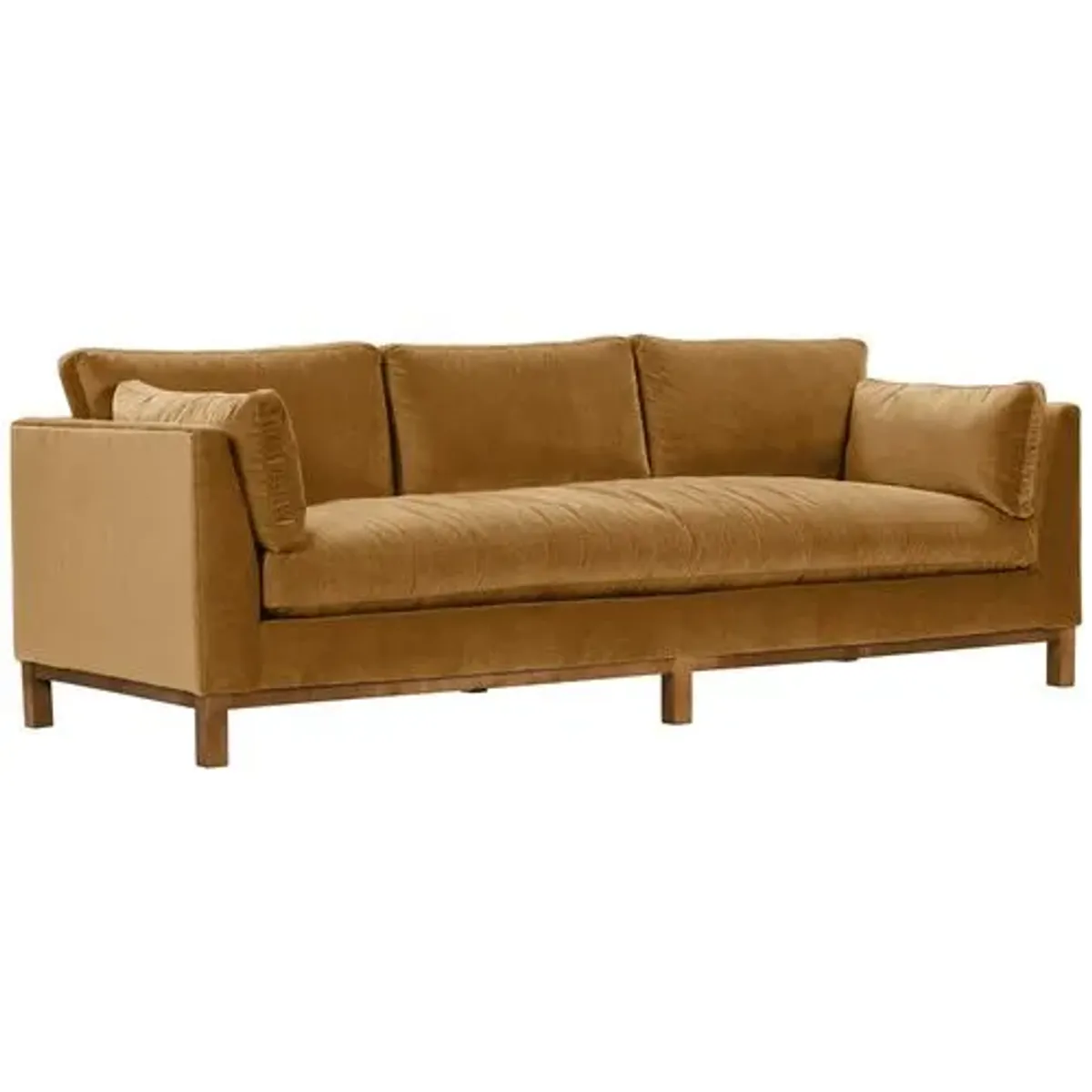 Apollo Velvet Bench-Seat Sofa