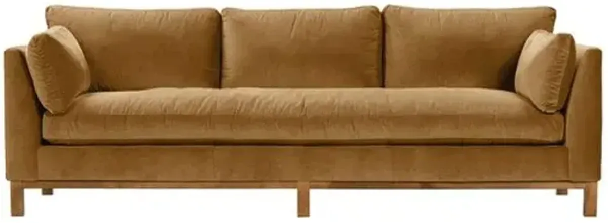 Apollo Velvet Bench-Seat Sofa