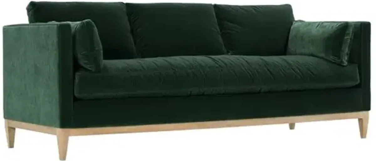 Elodie Velvet Bench-Seat Sofa