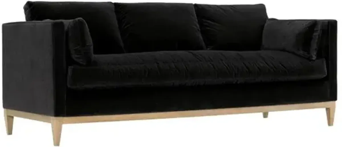 Elodie Velvet Bench-Seat Sofa