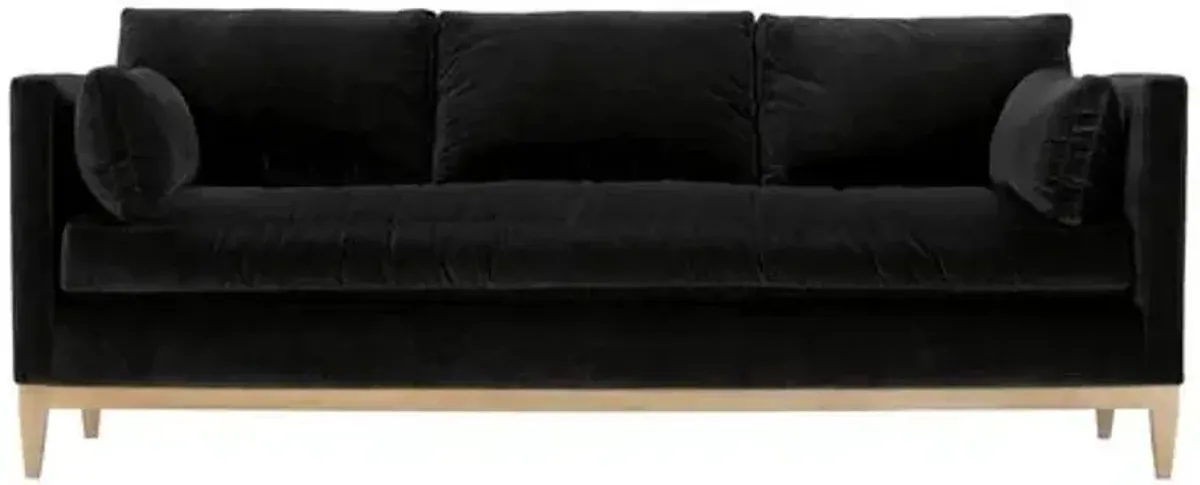 Elodie Velvet Bench-Seat Sofa