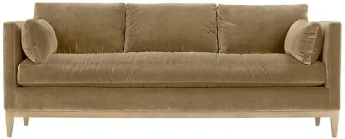 Elodie Velvet Bench-Seat Sofa