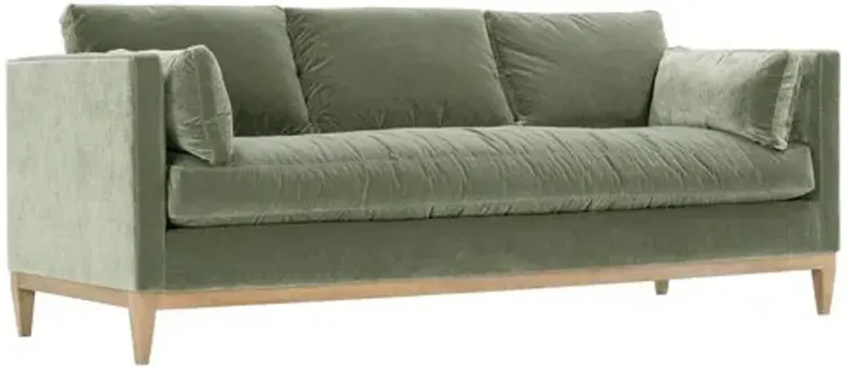 Elodie Velvet Bench-Seat Sofa