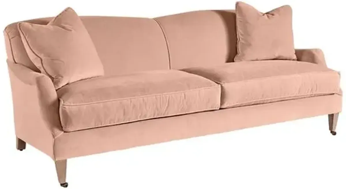 Elodie Velvet Curved Back Sofa