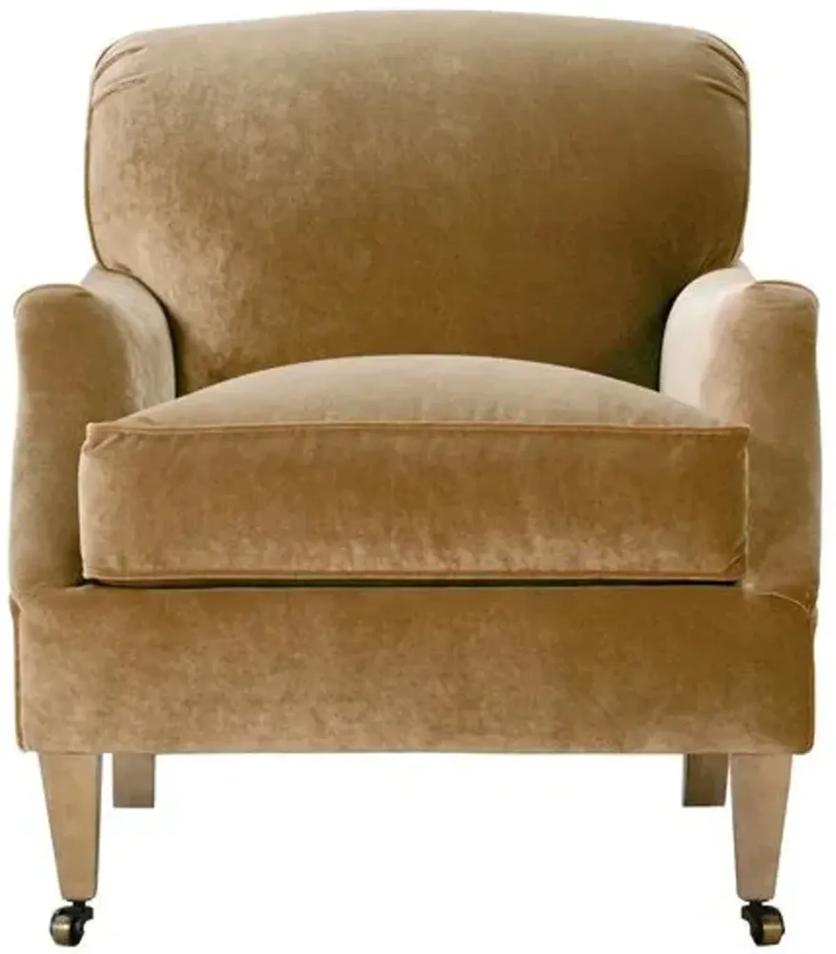 Elodie Velvet Accent Chair - Yellow, Comfortable, Durable