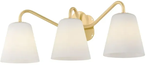 Ellure 3-Light Bath and Vanity Wall Sconce - Gold