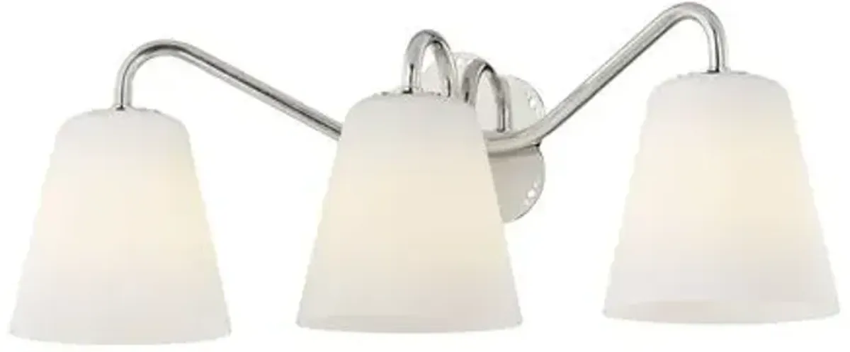 Ellure 3-Light Bath and Vanity Wall Sconce - Silver