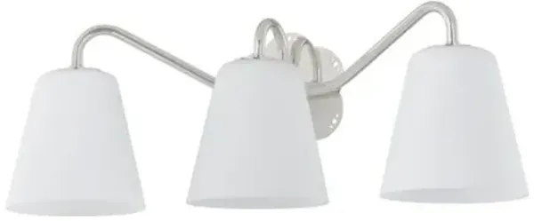 Ellure 3-Light Bath and Vanity Wall Sconce - Silver