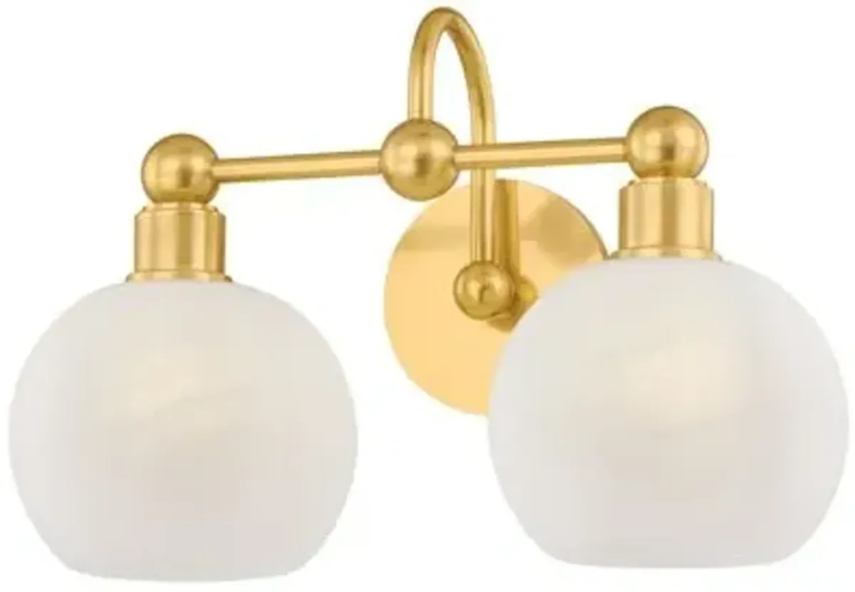 Sylven 2-Light Bath and Vanity Wall Sconce - Gold