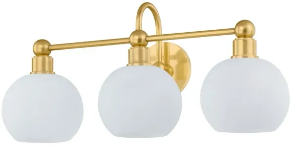 Sylven 3-Light Bath And Vanity Wall Sconce - Gold