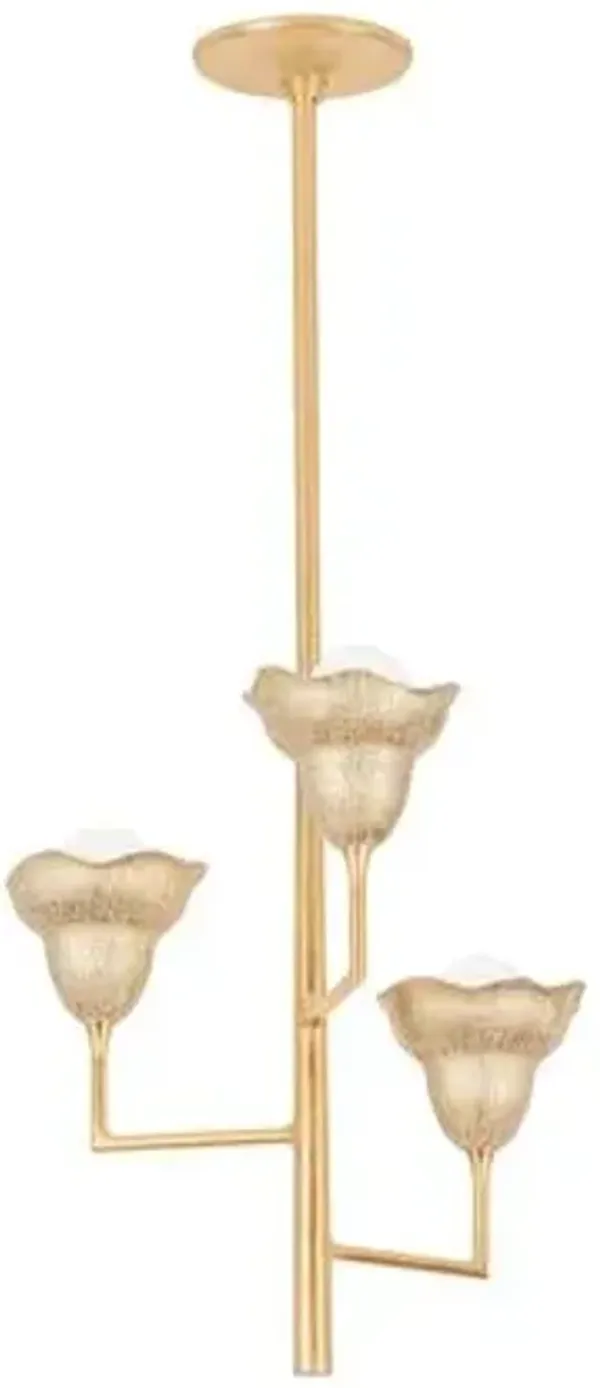 Nemea Floral Chandelier - Gold