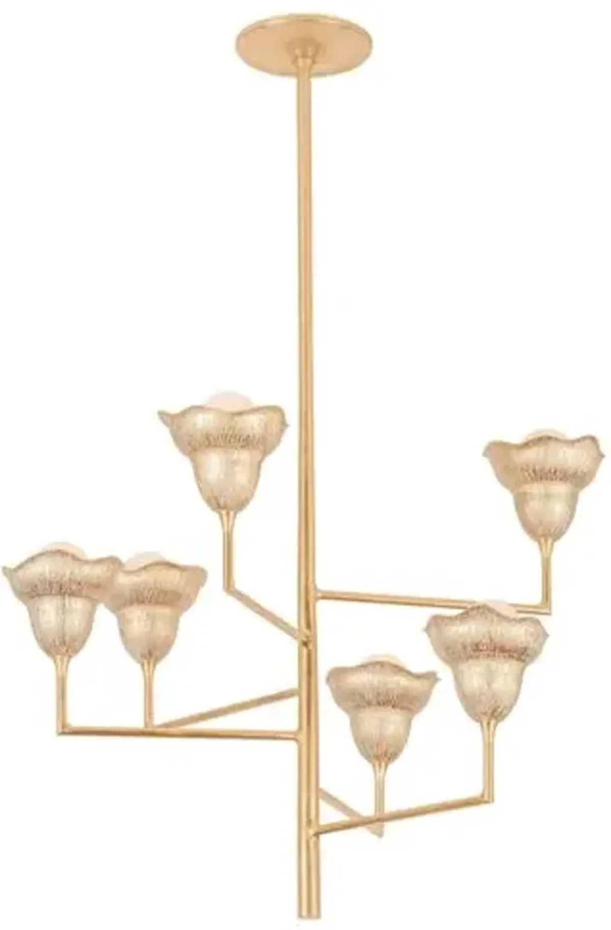 Nemea Floral Chandelier - Gold