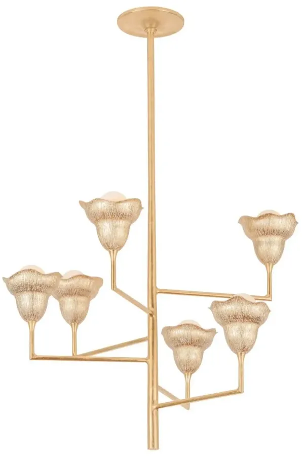 Nemea Floral Chandelier - Gold