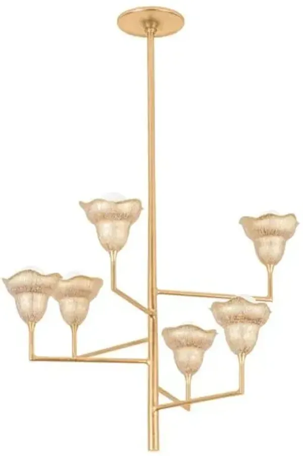 Nemea Floral Chandelier - Gold