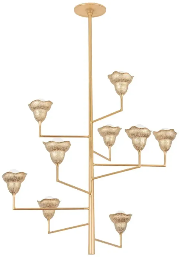 Nemea Floral Chandelier - Gold