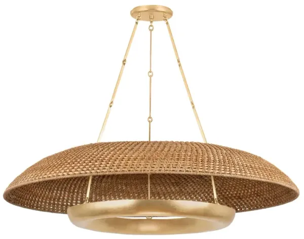 Nimira Chandelier - Vintage Gold Leaf/Lampakanay Rope