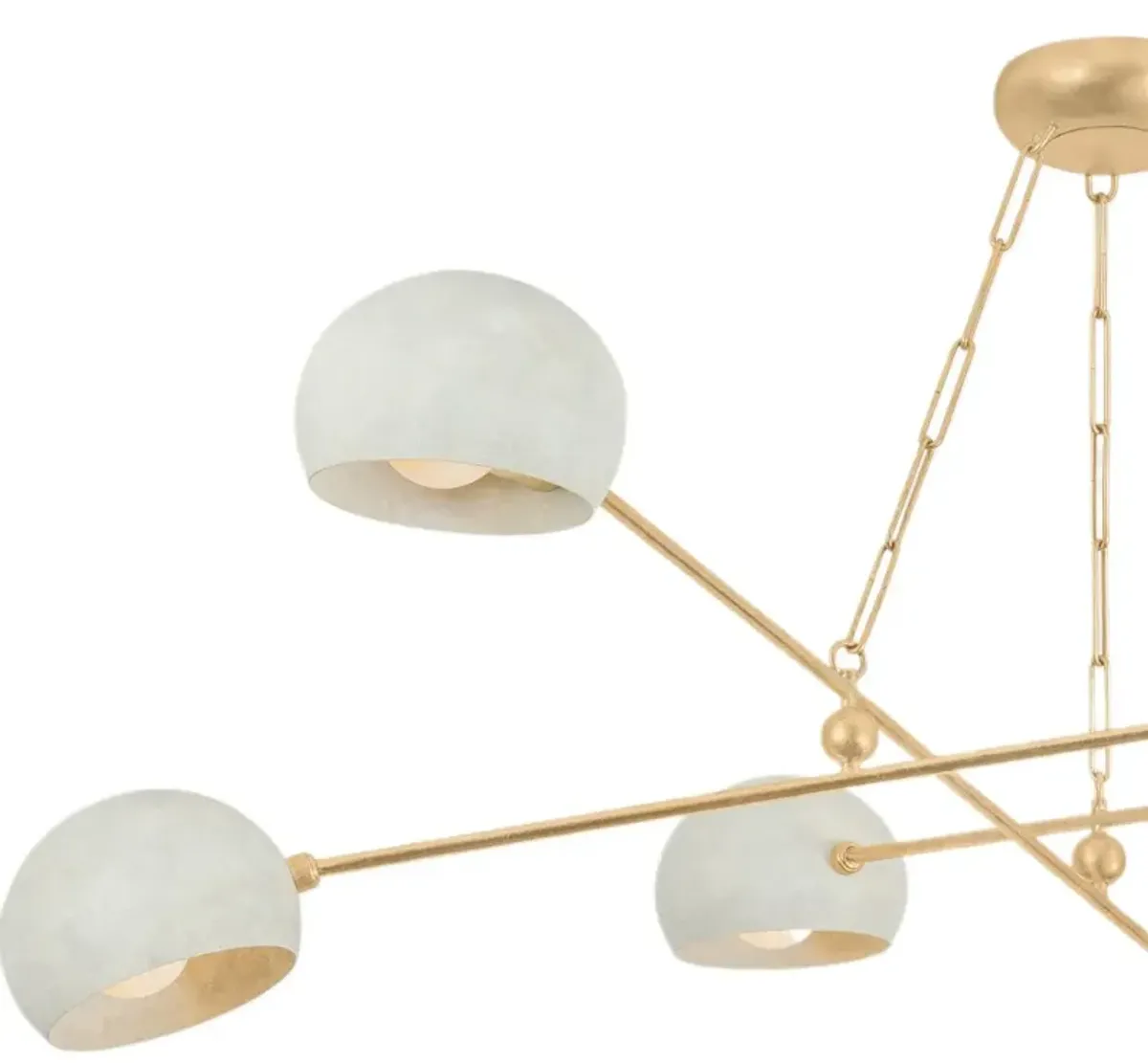 Cirelda 6-Light Chandelier - Vintage Gold Leaf/Limewash Plaster