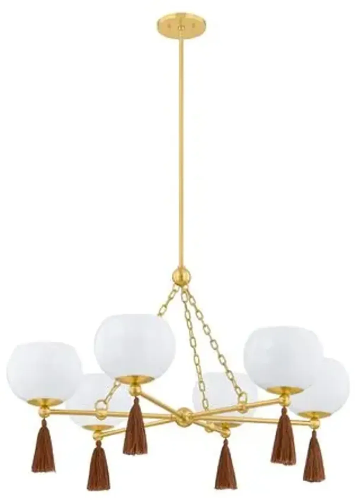 Niya Chandelier - Aged Brass/Cloud - Mandy Cheng for Mitzi - Gold