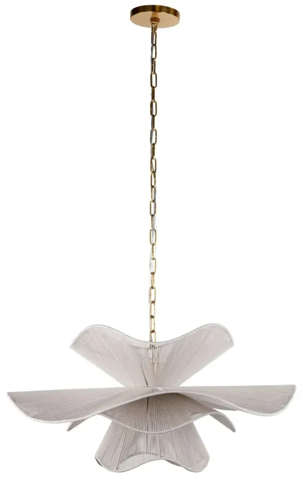 Tazara Chandelier, Aged Brass/Cotton String