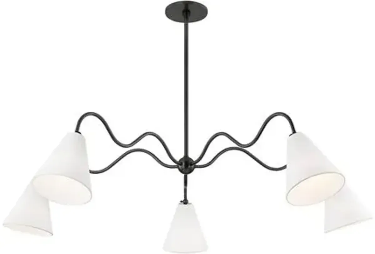 Onda Chandelier - Old Bronze/White - Tali Roth for Mitzi