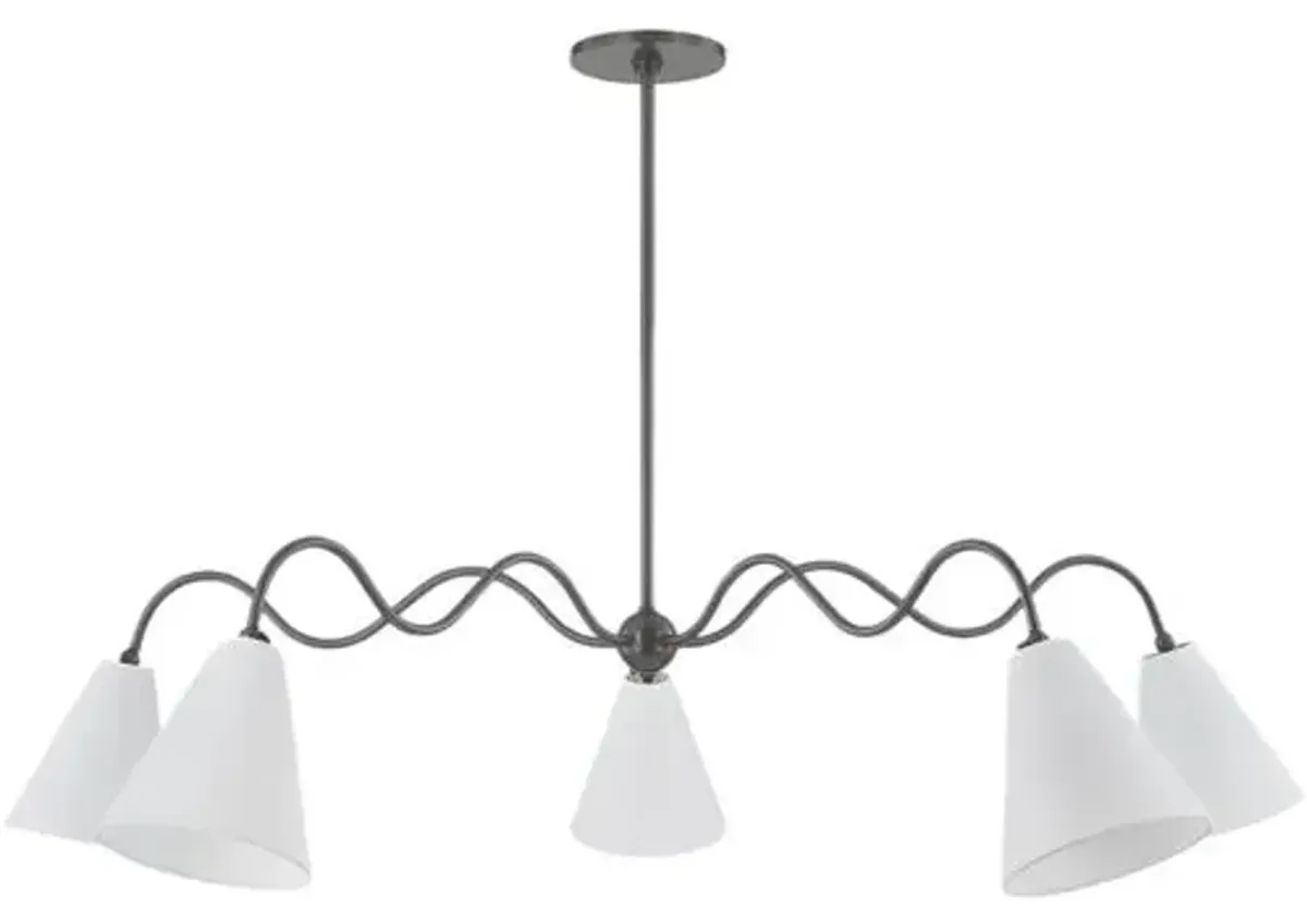 Onda Chandelier - Old Bronze/White - Tali Roth for Mitzi