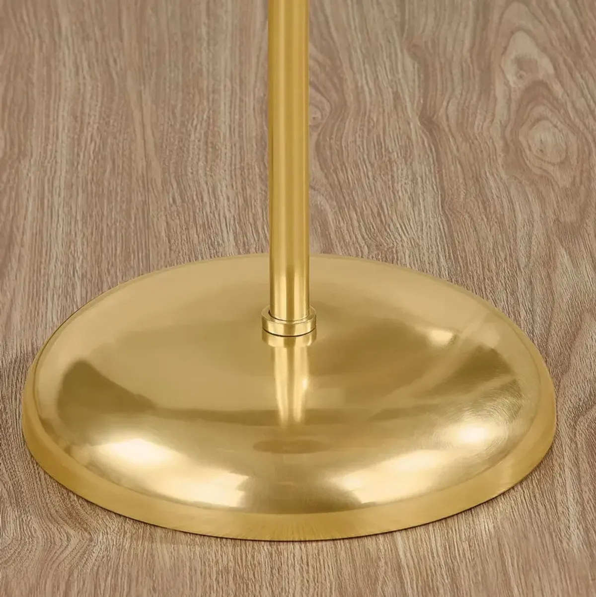 Amoura Floor Lamp - Aged Brass/Vintage Natural Wicker