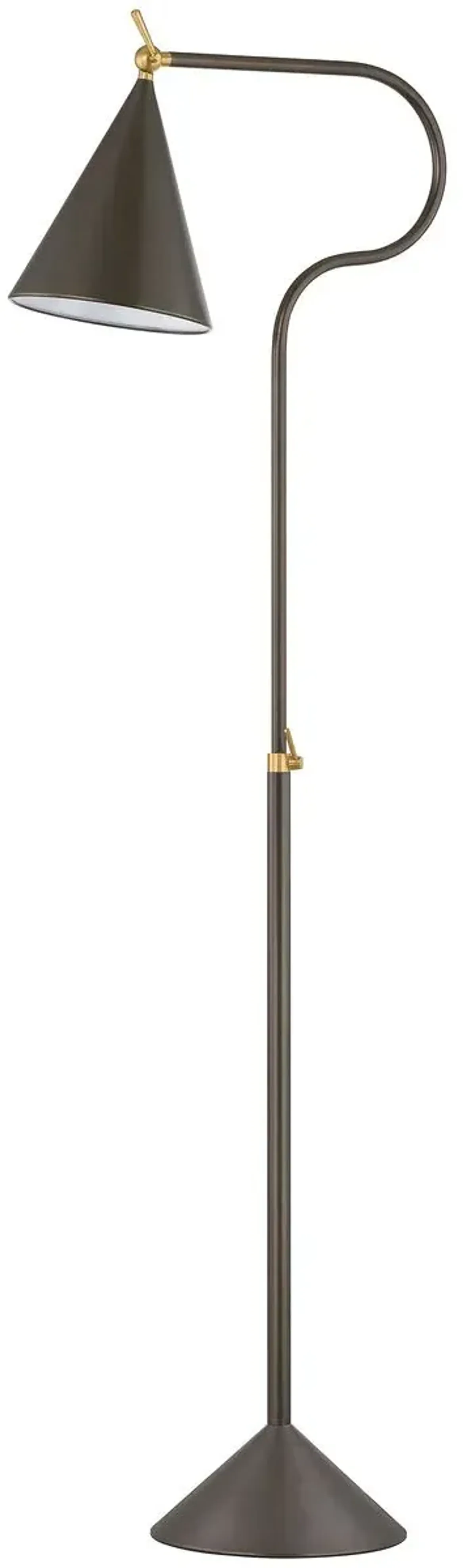 Rouen Floor Lamp - Aged Brass/True Bronze