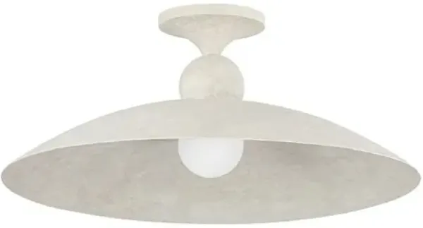 Toren Flush Mount - Limewash Plaster - White