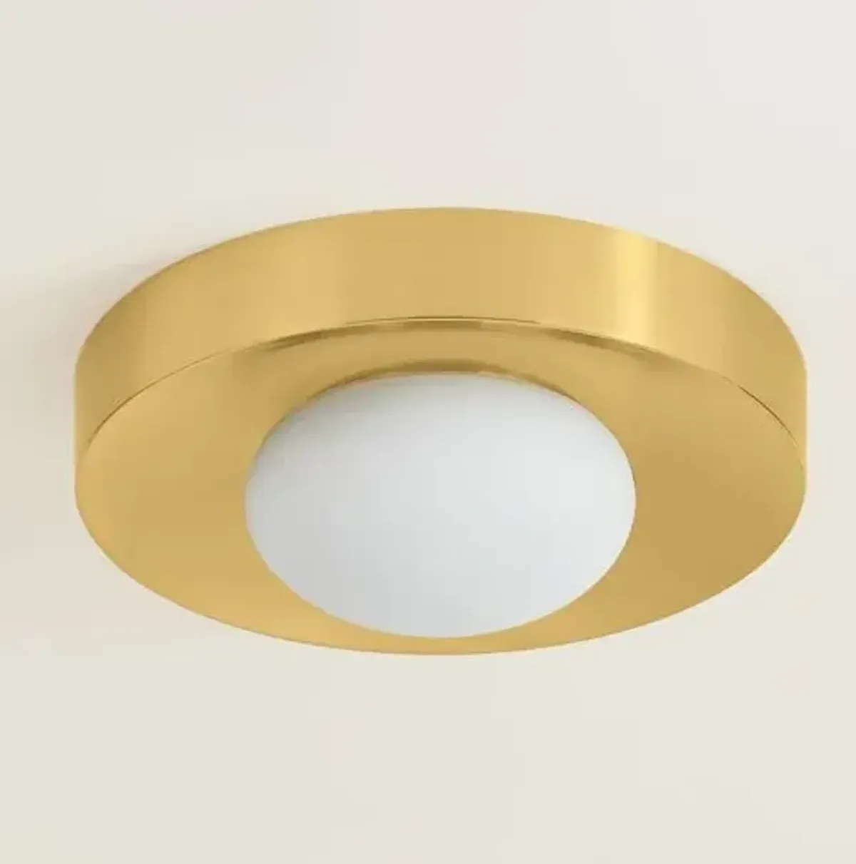 Sovra Flush Mount - Aged Brass/Opal Matte - Gold